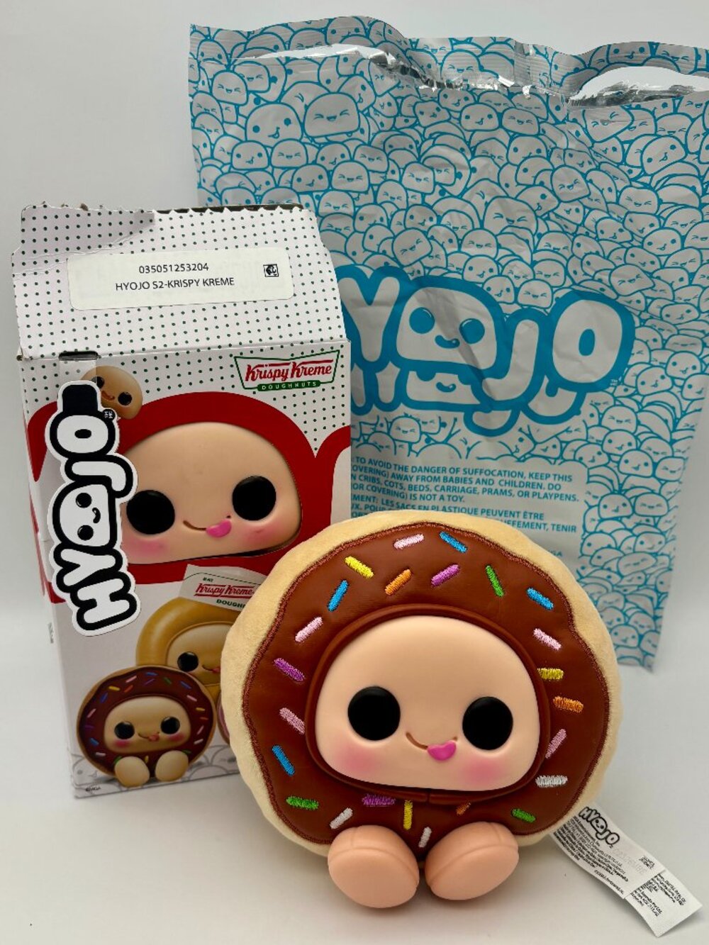 Hyojo Krispy Kreme Doughnut CHOCOLATE ICED DONUT Collectible Stuffed Plush Toy